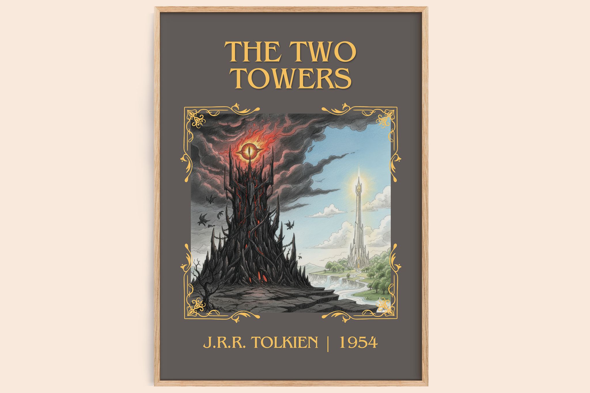 The Two Towers Classic Book Art Print by J.R.R. Tolkien