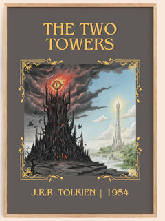 The Two Towers Classic Book Art Print by J.R.R. Tolkien – book poster