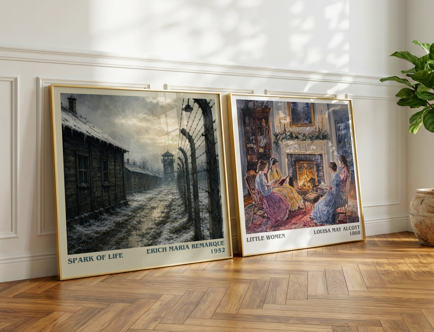 Spark Of Life literary print on bookshelf – Erich Maria Remarque fan gift