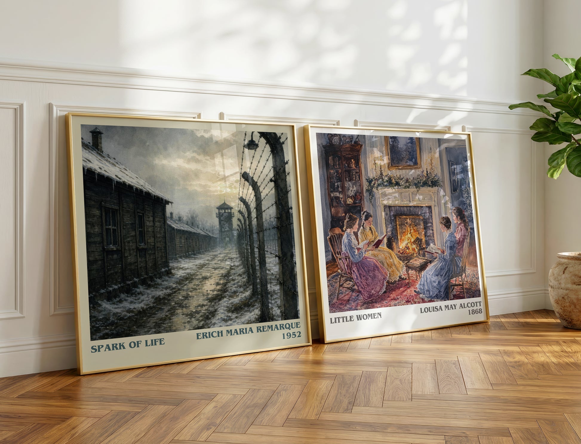 Spark Of Life literary print on bookshelf – Erich Maria Remarque fan gift