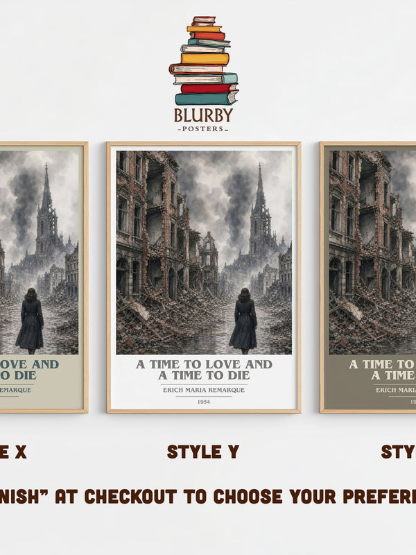 A Time To Love And A Time To Die book cover print in frame leaning in hallway – historical fiction wall art