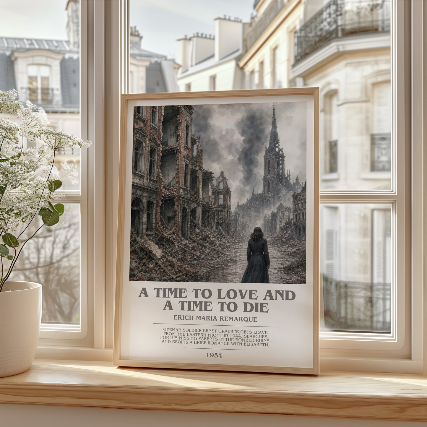 A Time To Love And A Time To Die bookish poster colour and style options – Erich Maria Remarque book art