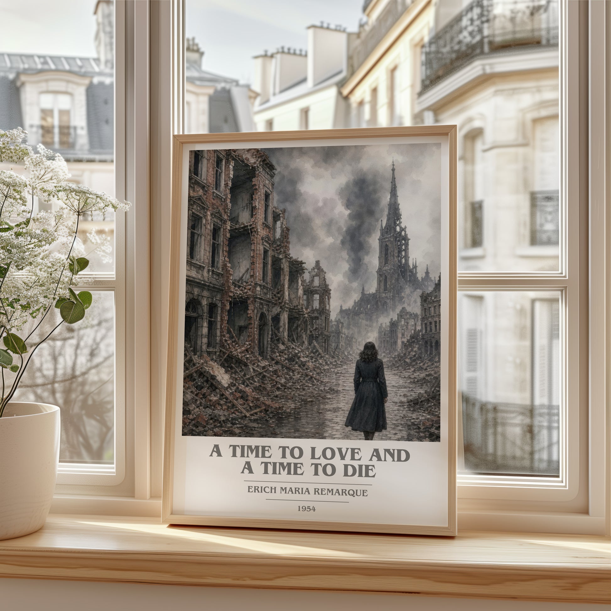 A Time To Love And A Time To Die book cover poster colour and style options – Erich Maria Remarque book art