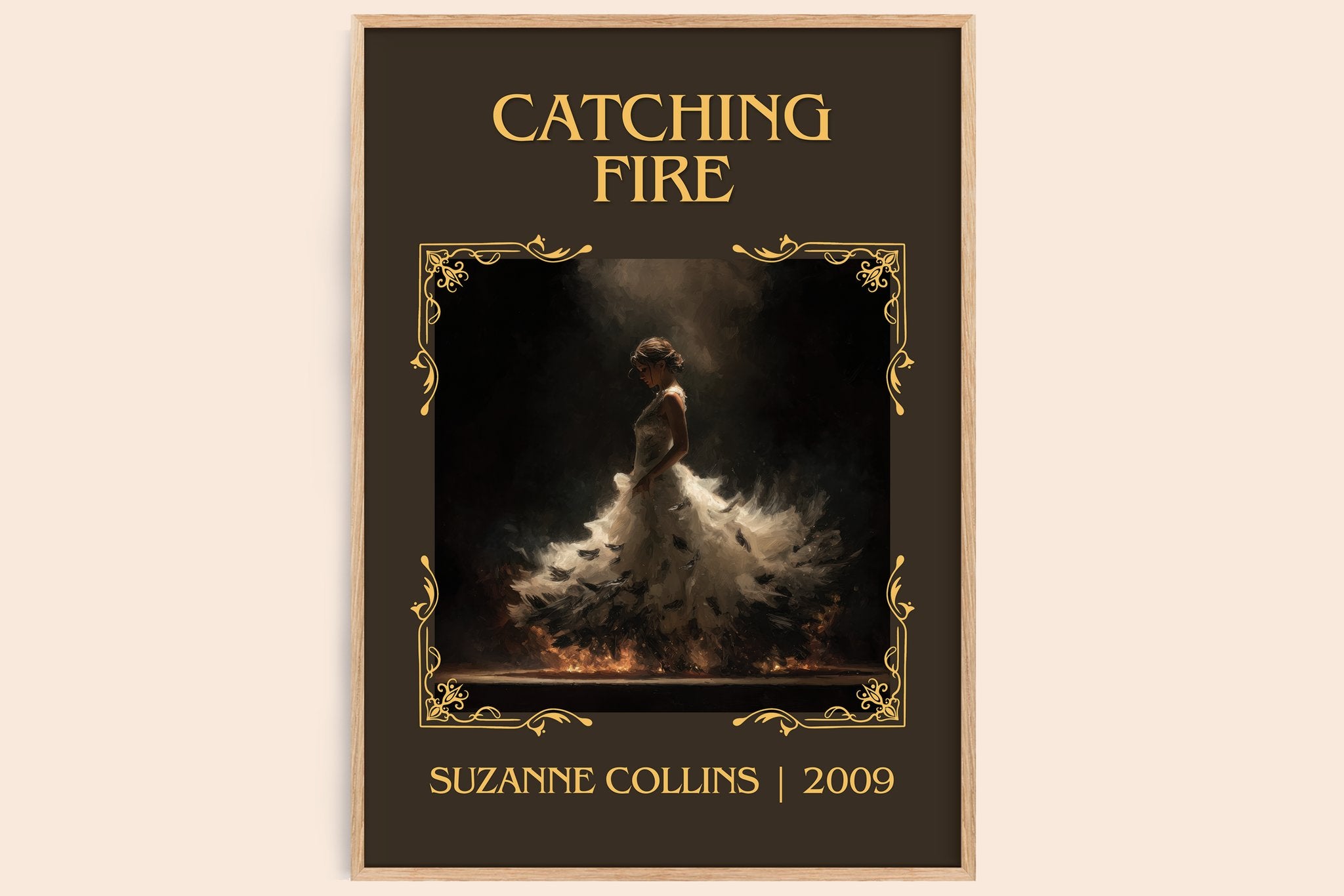Catching Fire Classic Book Art Print by Suzanne Collins