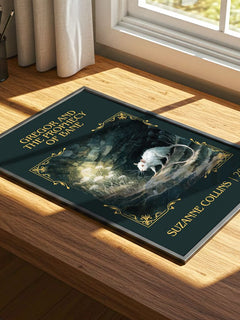Gregor And The Prophecy Of Bane Classic Book Art Print by S. Collins – print on a sunlit desk