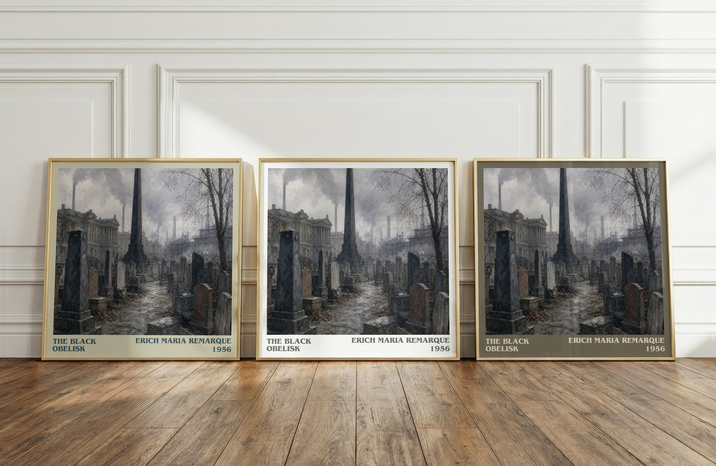 The Black Obelisk literary art print colour and style options – Erich Maria Remarque book art