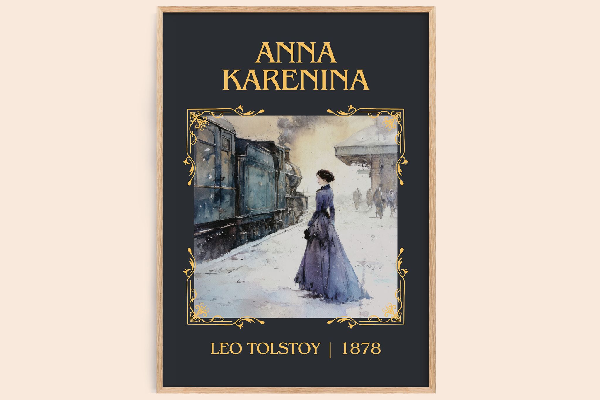 Anna Karenina Classic Book Art Print by Leo Tolstoy