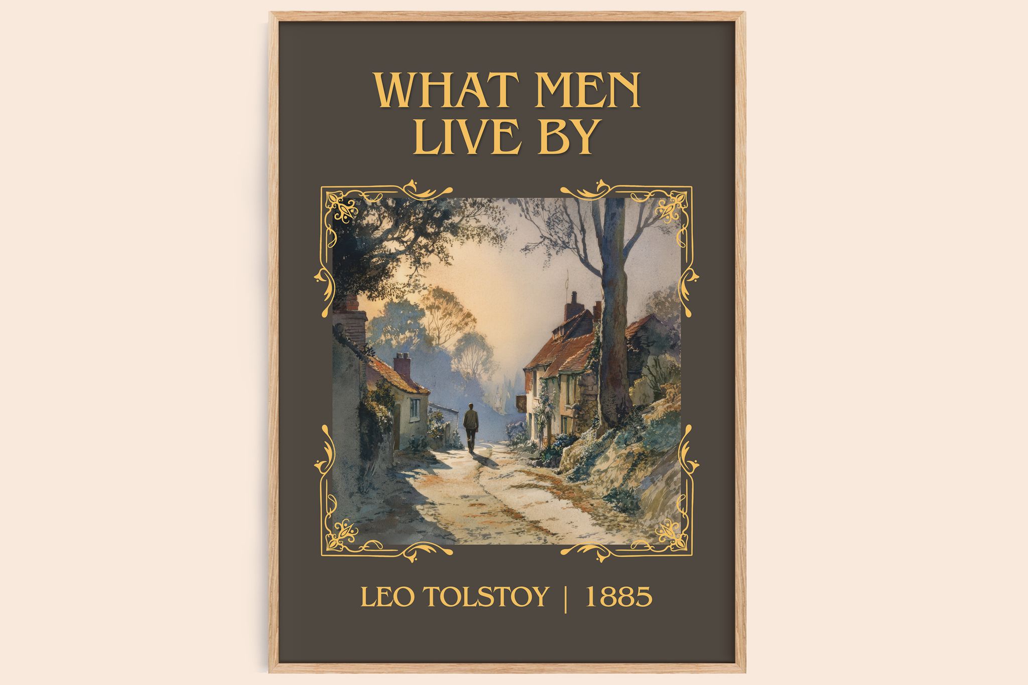 What Men Live By Classic Book Art Print by Leo Tolstoy