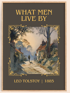 What Men Live By Classic Book Art Print by Leo Tolstoy – book poster