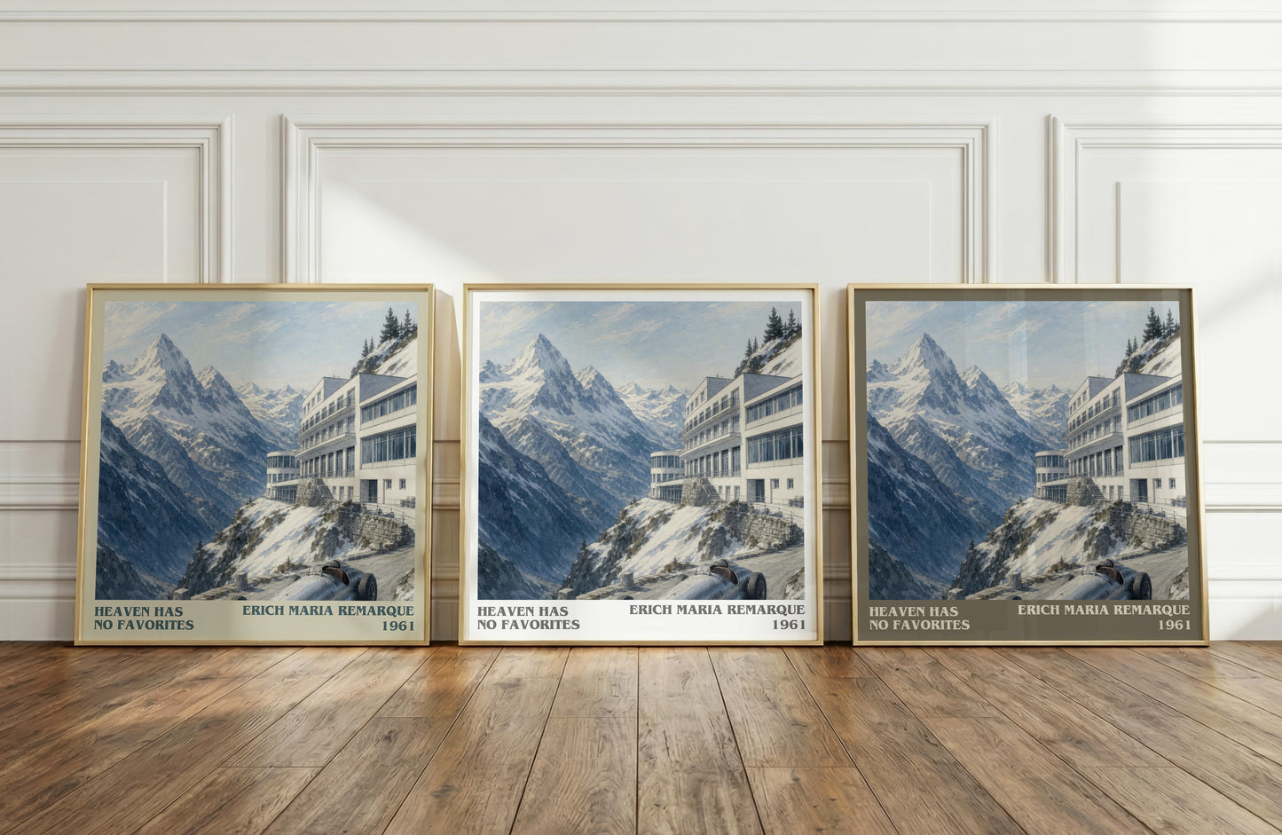 Heaven Has No Favorites literary art print colour and style options – Erich Maria Remarque book art