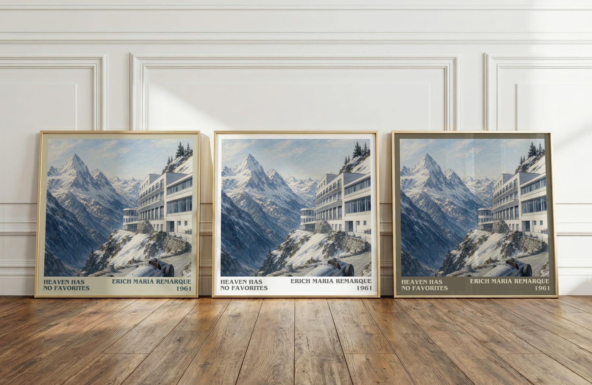 Heaven Has No Favorites literary art print colour and style options – Erich Maria Remarque book art