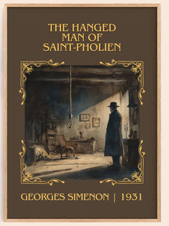 Hanged Man Of Saint-Pholien Classic Book Art Print by Georges Simenon – book poster
