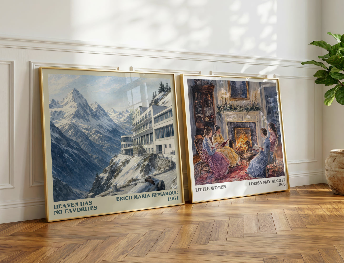 Heaven Has No Favorites literary print on bookshelf – Erich Maria Remarque fan gift