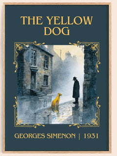 The Yellow Dog Classic Book Art Print by Georges Simenon – book poster