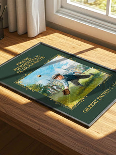 Frank Merriwell'S Schooldays Classic Book Art Print by Gilbert Patten – print on a sunlit desk
