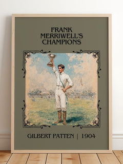 Frank Merriwell'S Champions Classic Book Art Print by Gilbert Patten – framed print leaning on a wooden floor