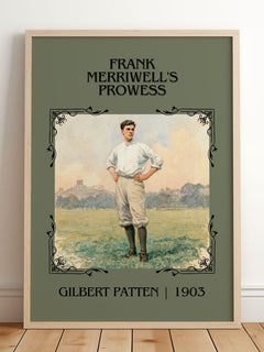 Frank Merriwell'S Prowess Classic Book Art Print by Gilbert Patten – framed print leaning on a wooden floor