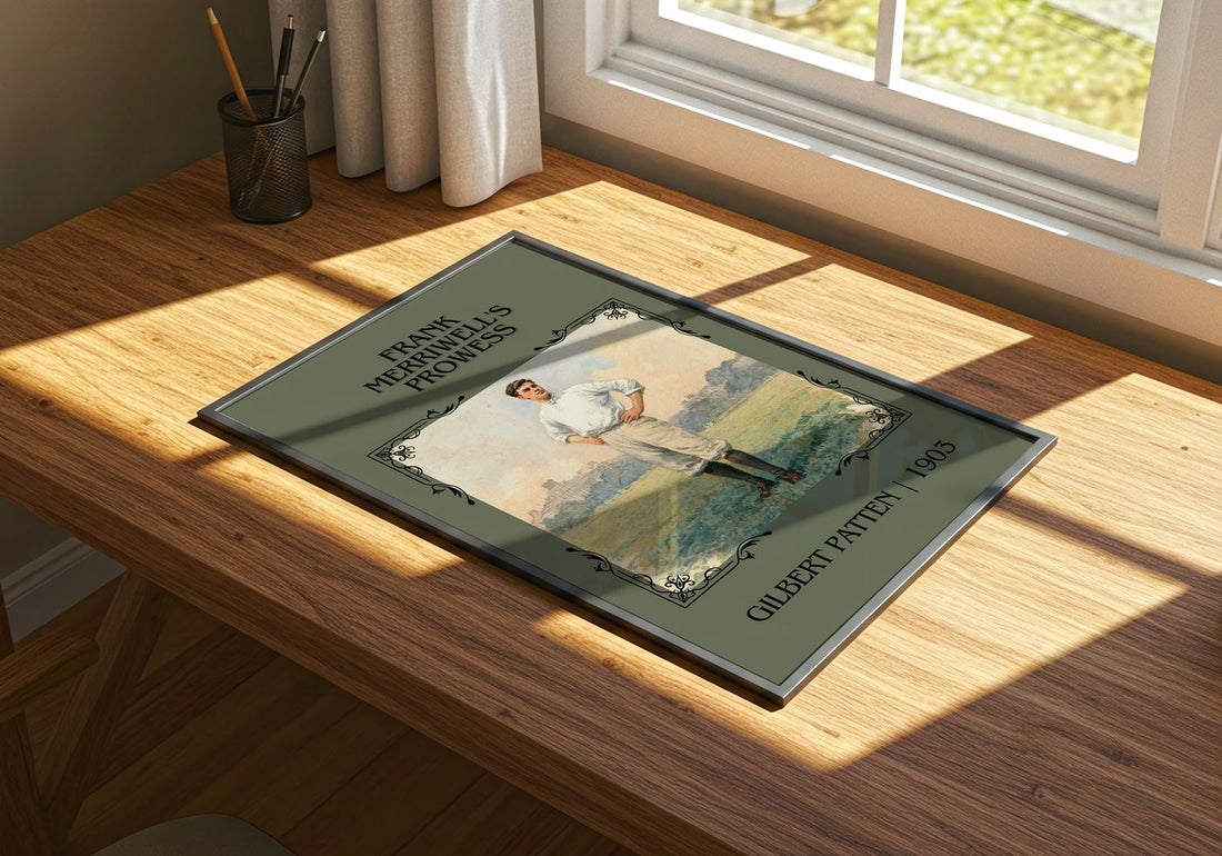 Frank Merriwell'S Prowess Classic Book Art Print by Gilbert Patten – print on a sunlit desk