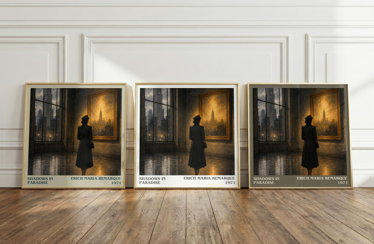 Shadows In Paradise literary art print colour and style options – Erich Maria Remarque book art