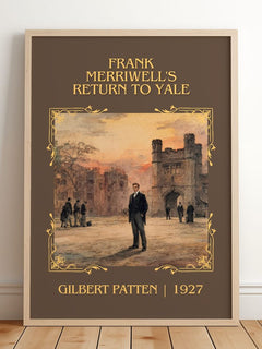 Frank Merriwell'S Return To Yale Classic Book Art Print by G. Patten – framed print leaning on a wooden floor