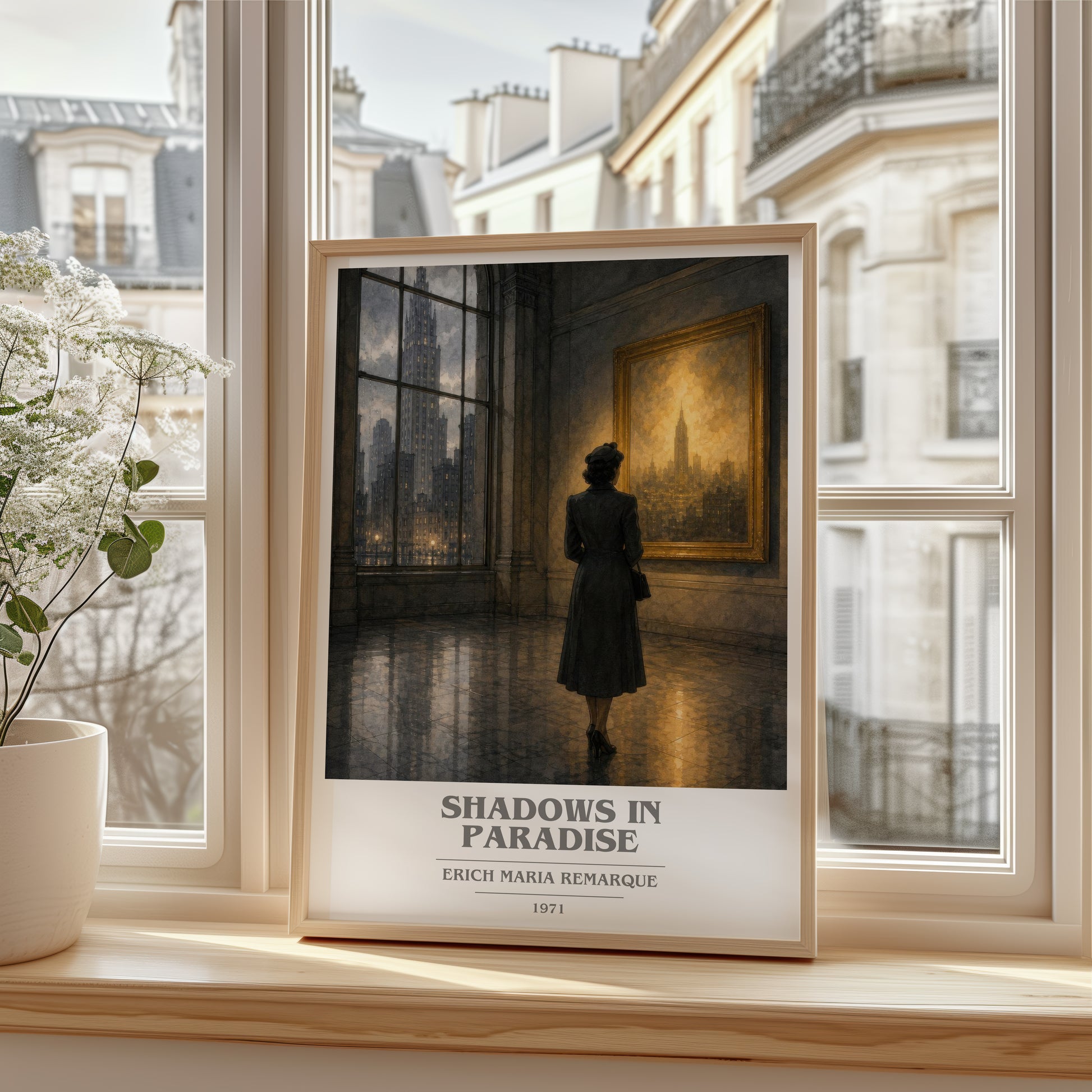 Shadows In Paradise book cover poster colour and style options – Erich Maria Remarque book art