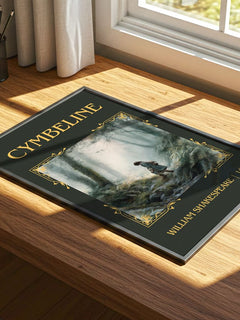 Cymbeline Classic Book Art Print by William Shakespeare – print on a sunlit desk
