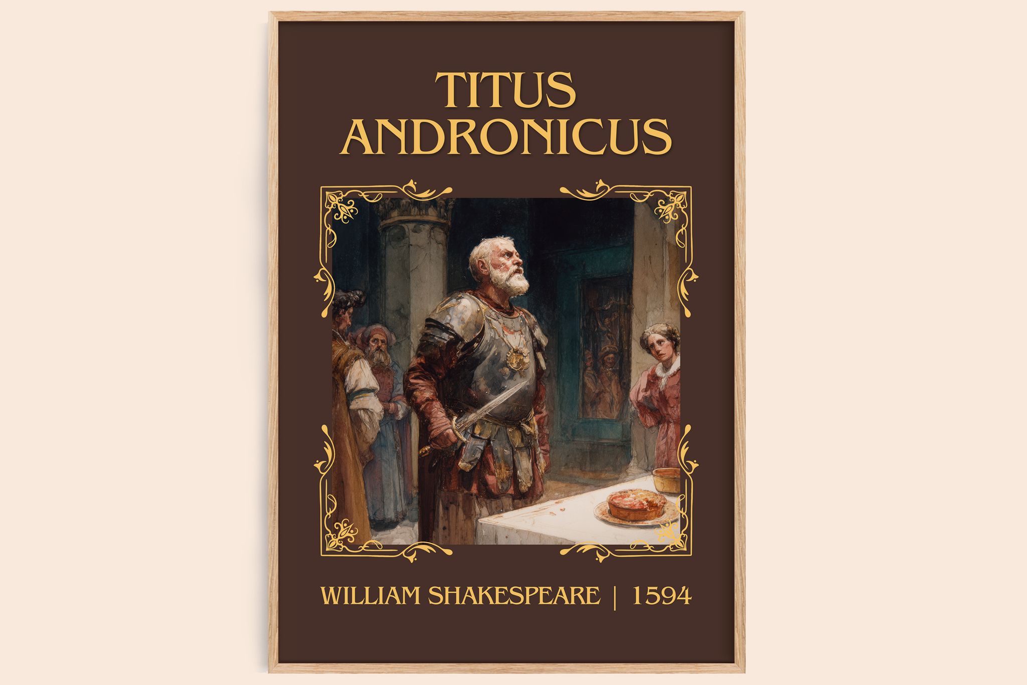 Titus Andronicus Classic Book Art Print by William Shakespeare