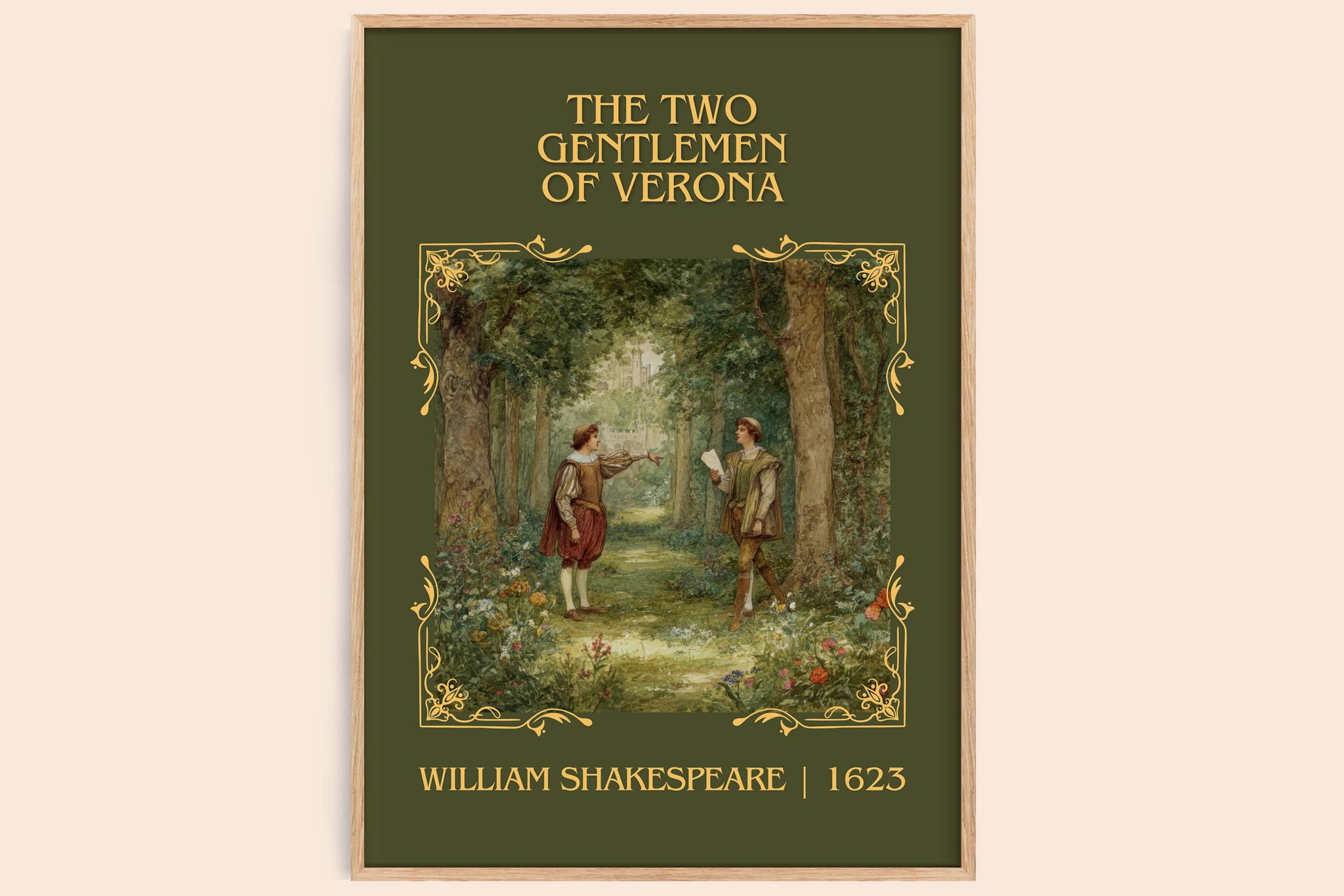 Two Gentlemen Of Verona Classic Book Art Print by William Shakespeare