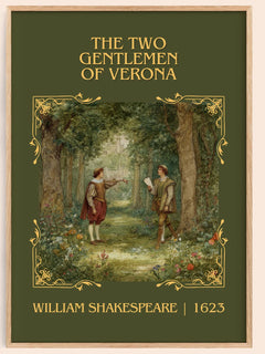 Two Gentlemen Of Verona Classic Book Art Print by William Shakespeare – book poster