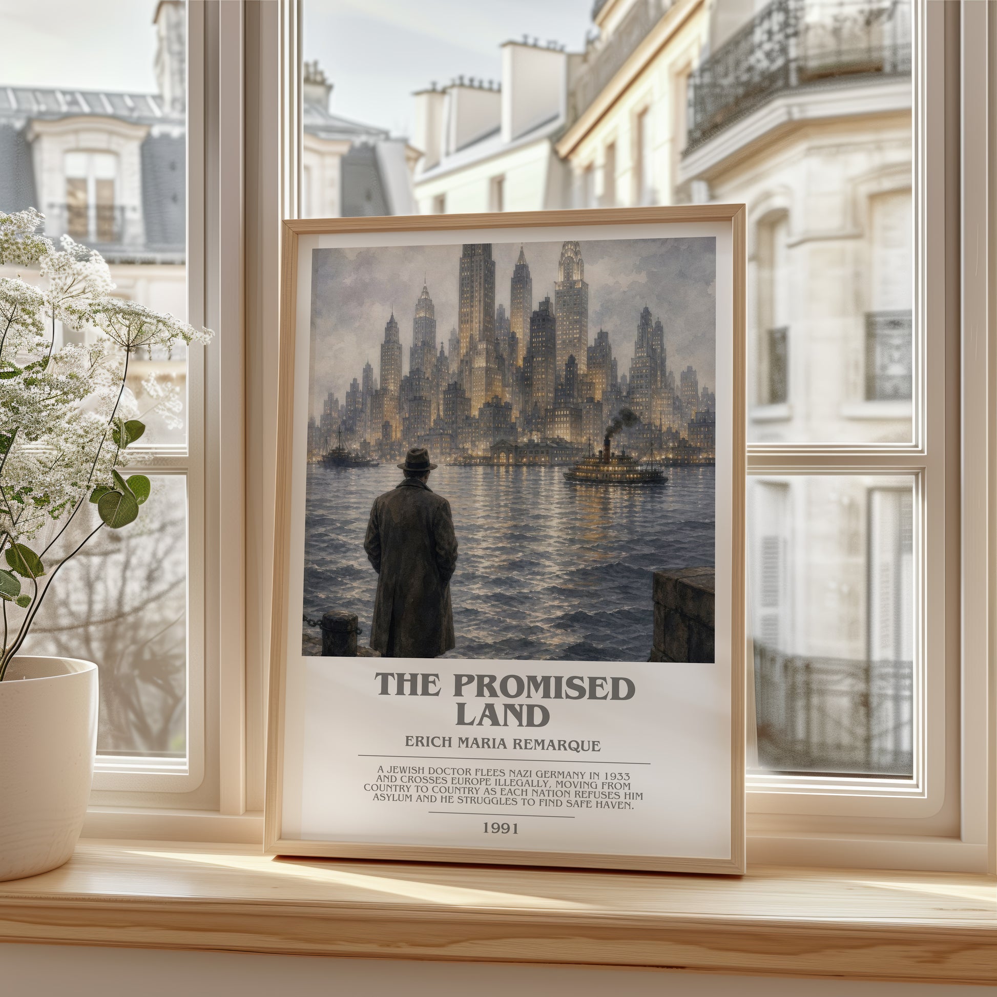 The Promised Land bookish poster colour and style options – Erich Maria Remarque book art