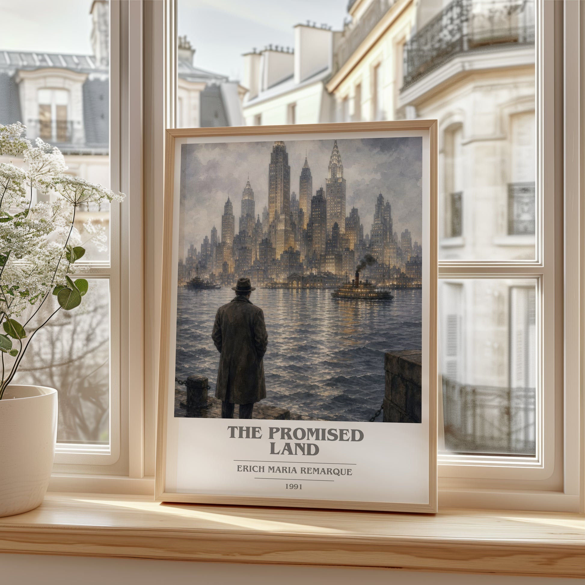 The Promised Land book cover poster colour and style options – Erich Maria Remarque book art
