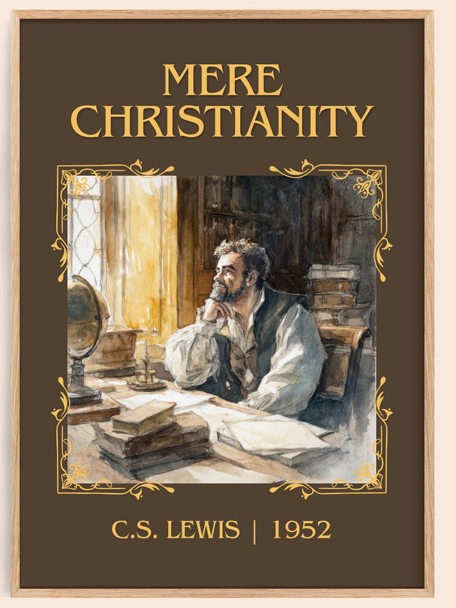Mere Christianity Classic Book Art Print by C.S. Lewis