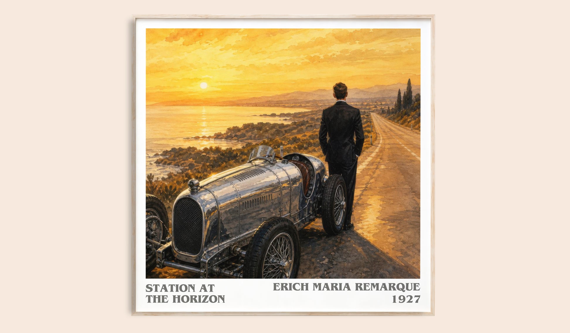 Station At The Horizon literary book poster by Erich Maria Remarque – framed literary art print