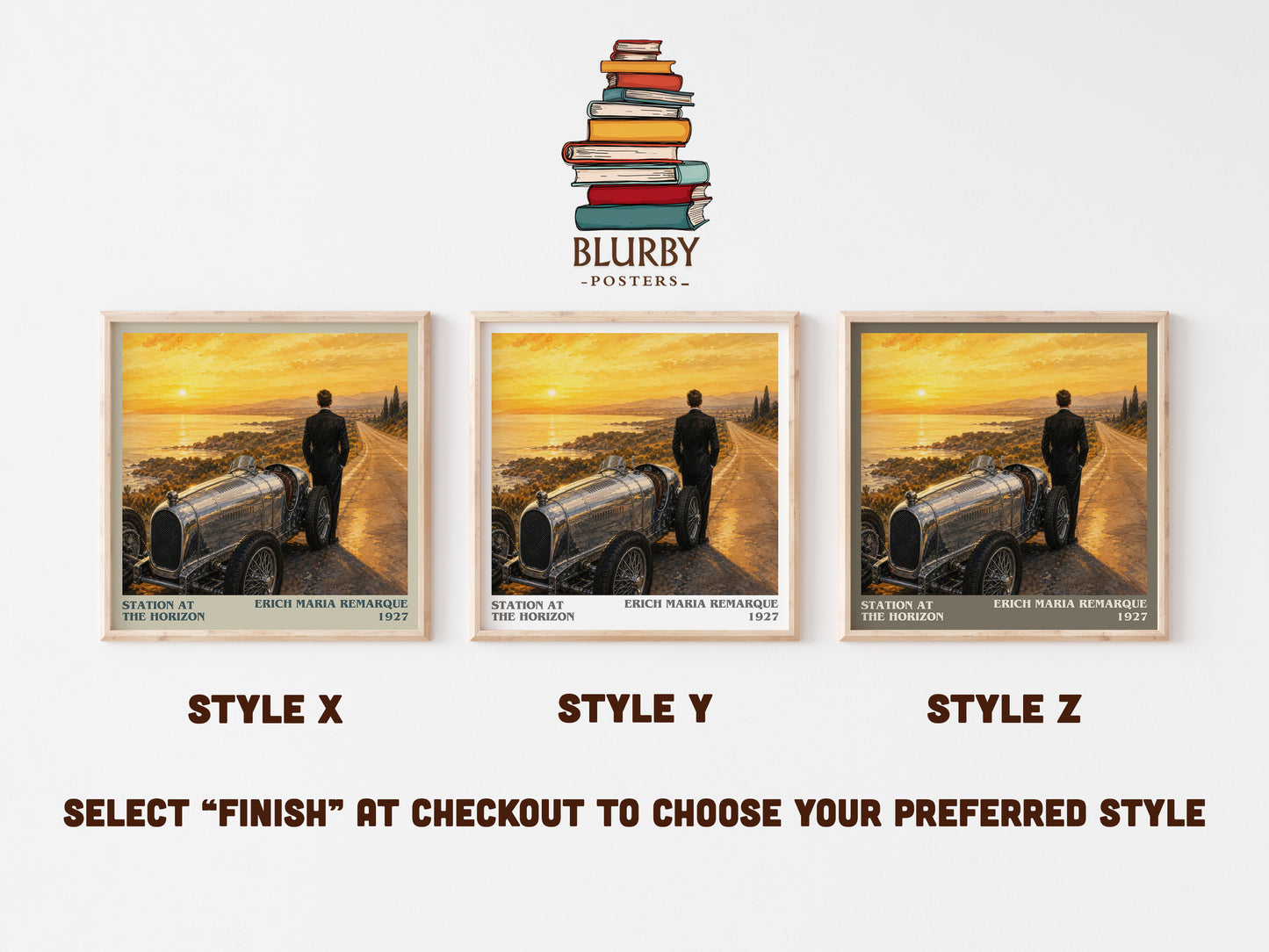 Station At The Horizon literary print in frame leaning in hallway – literary fiction wall art