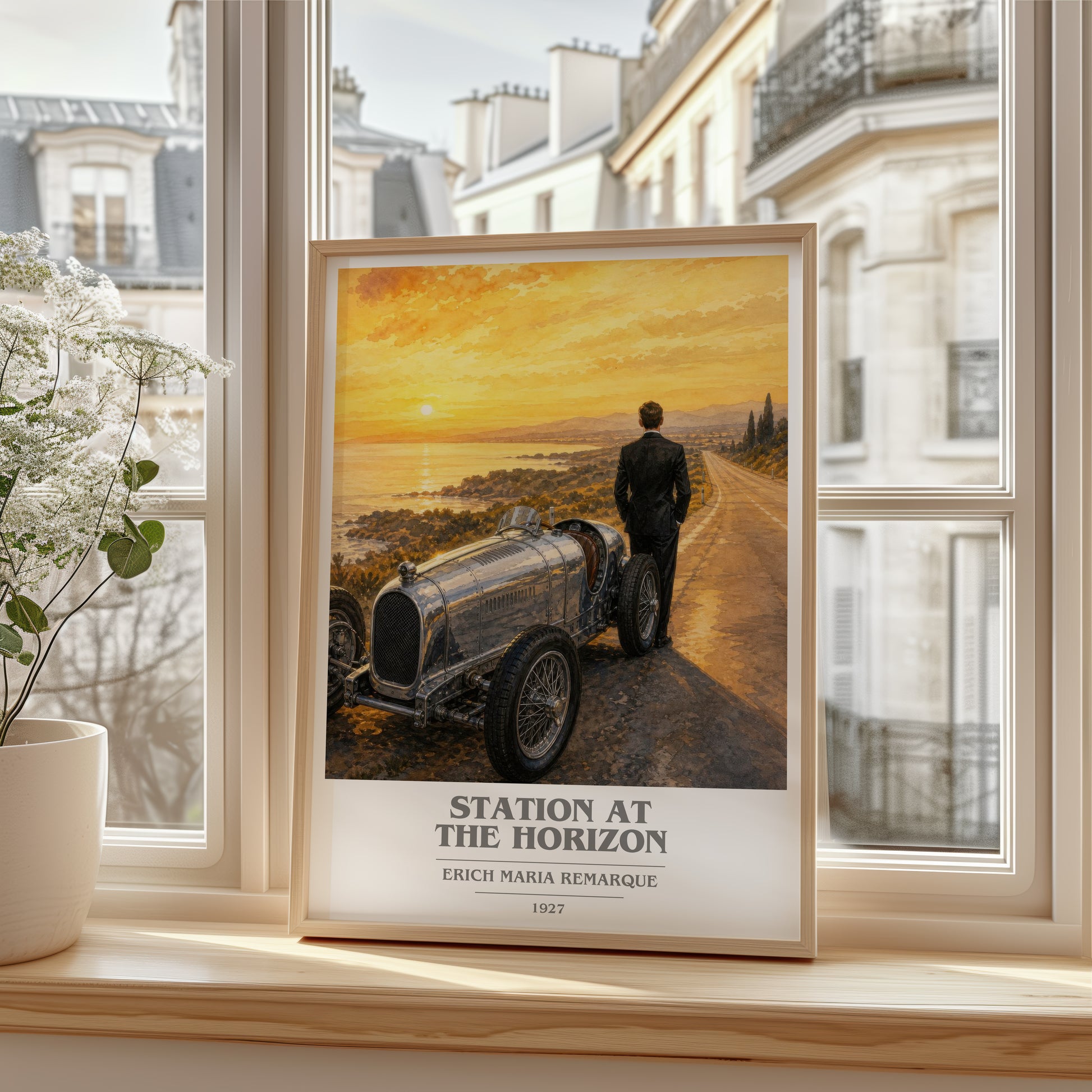 Station At The Horizon book cover poster colour and style options – Erich Maria Remarque book art