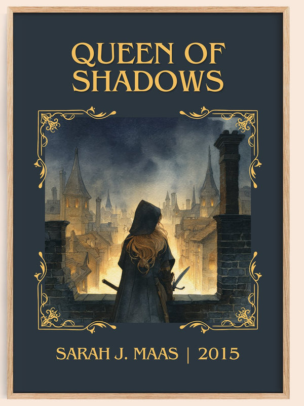 Queen Of Shadows Classic Book Art Print by Sarah J. Maas – book poster