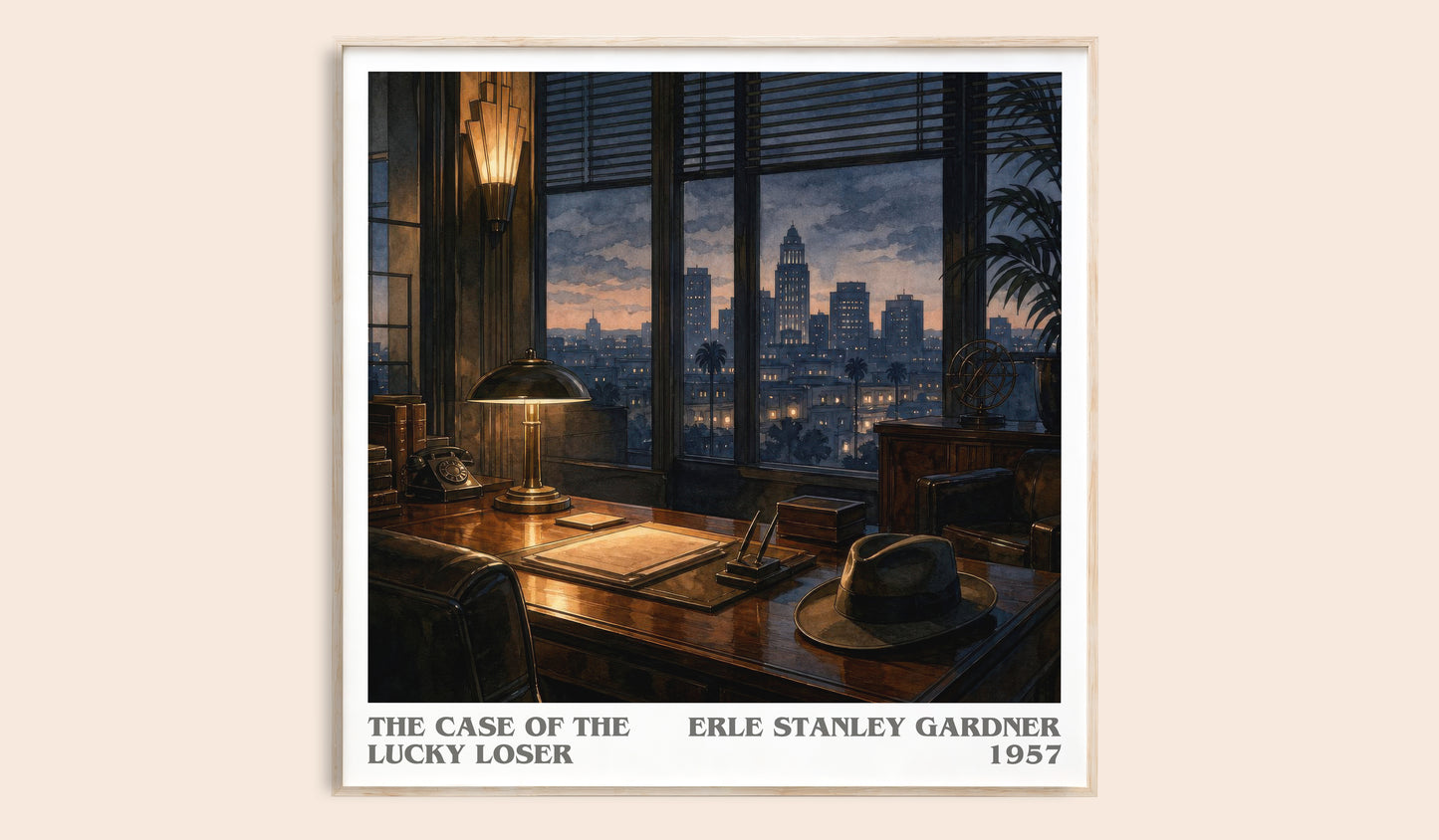 The Case Of The Lucky Loser literary book poster by Erle Stanley Gardner – framed literary art print