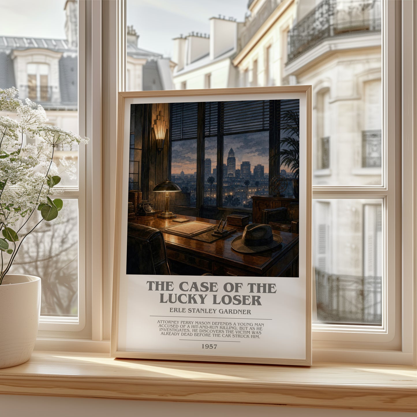 The Case Of The Lucky Loser bookish poster colour and style options – Erle Stanley Gardner book art