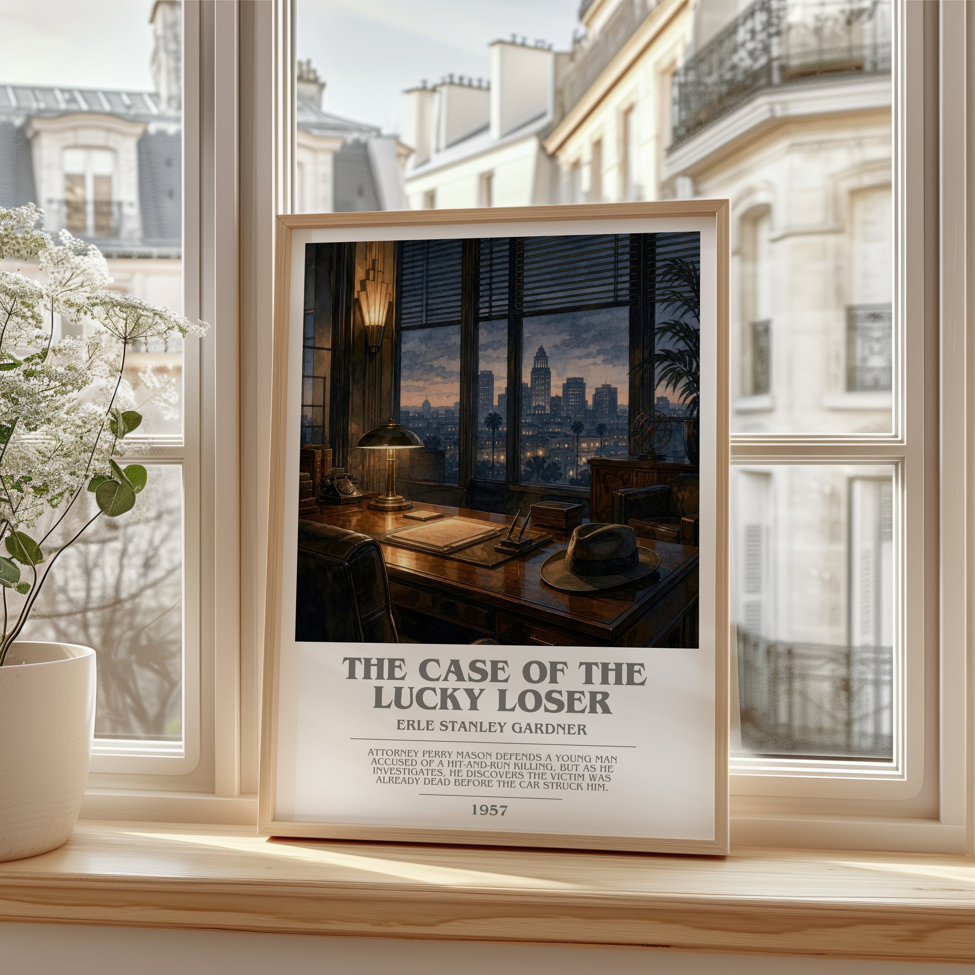 The Case Of The Lucky Loser bookish poster colour and style options – Erle Stanley Gardner book art
