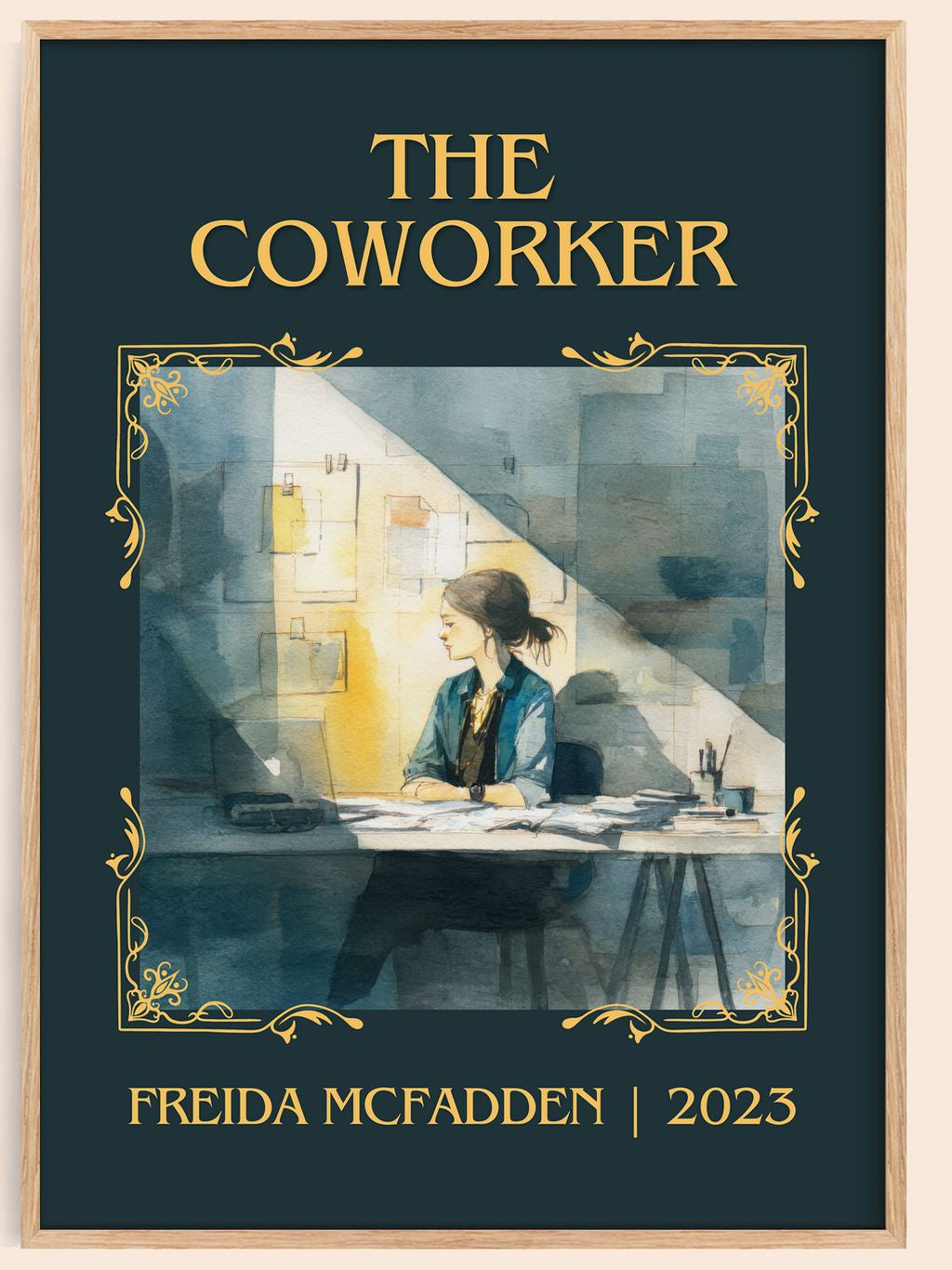 The Coworker Classic Book Art Print by Freida McFadden – book poster