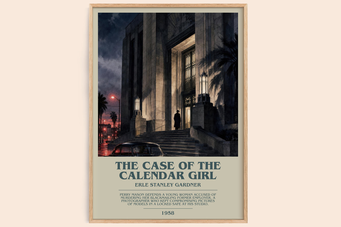 The Case Of The Calendar Girl bookish book poster by Erle Stanley Gardner – framed literary art print