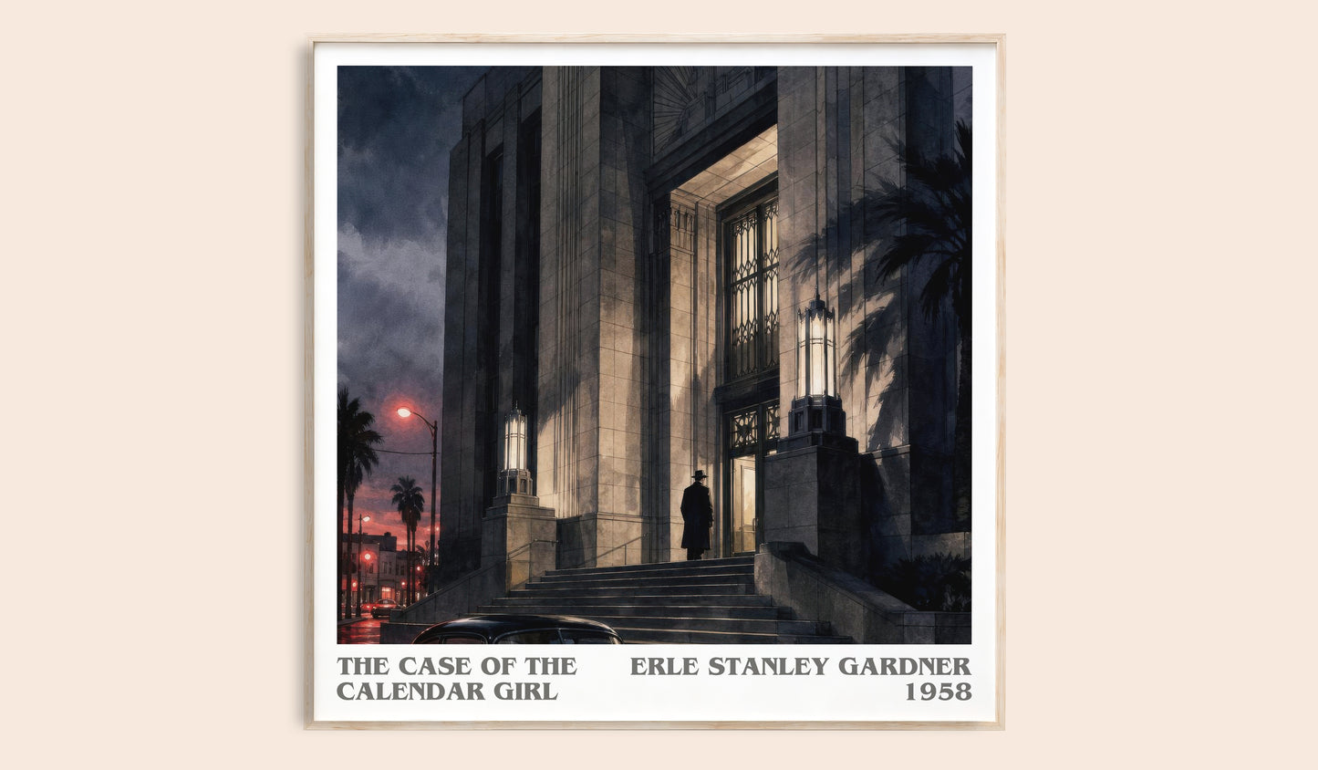 The Case Of The Calendar Girl literary book poster by Erle Stanley Gardner – framed literary art print
