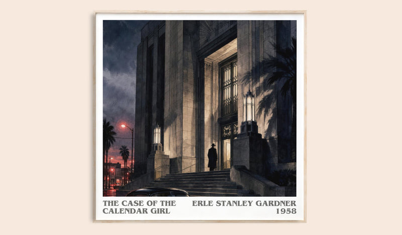 The Case Of The Calendar Girl literary book poster by Erle Stanley Gardner – framed literary art print
