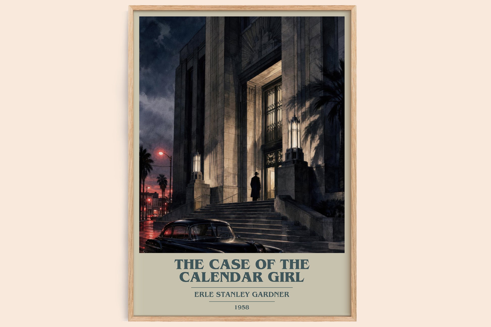 The Case Of The Calendar Girl book cover book poster by Erle Stanley Gardner – framed literary art print