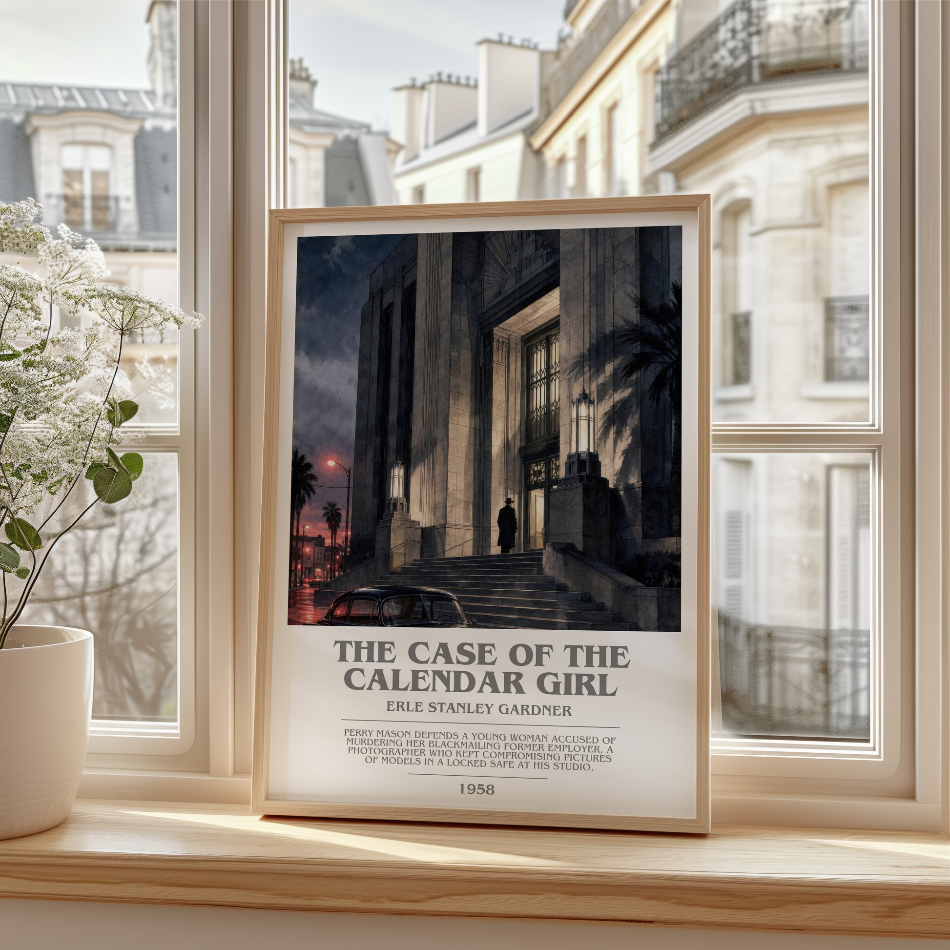 The Case Of The Calendar Girl bookish poster colour and style options – Erle Stanley Gardner book art
