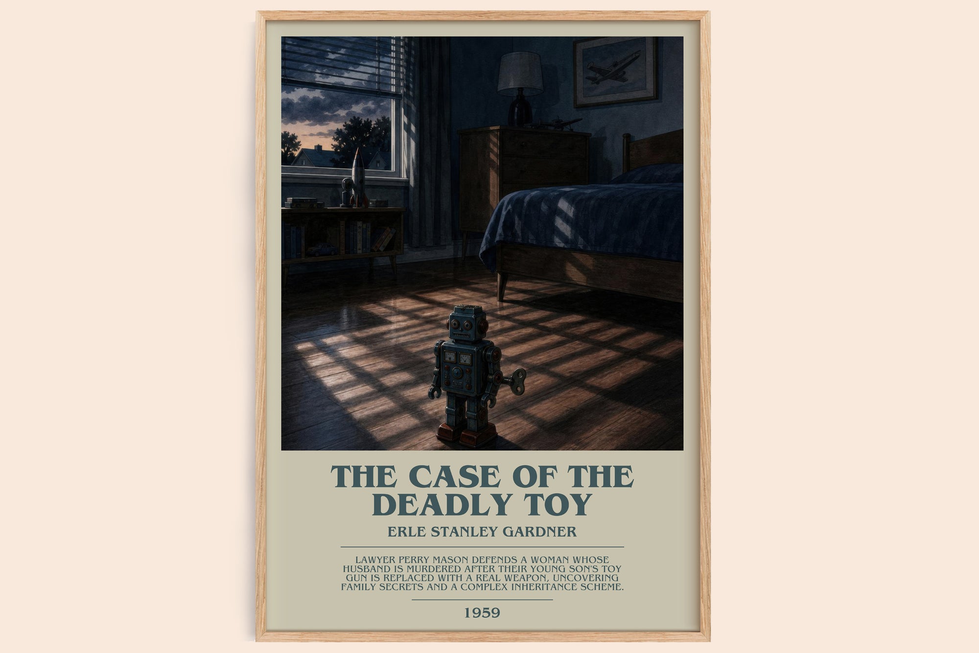 The Case Of The Deadly Toy bookish book poster by Erle Stanley Gardner – framed literary art print