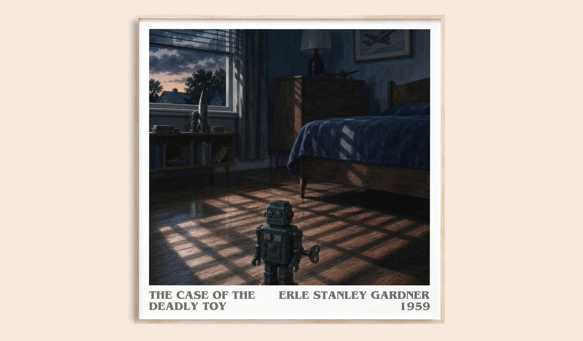 The Case Of The Deadly Toy literary book poster by Erle Stanley Gardner – framed literary art print