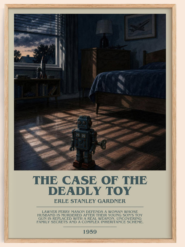 The Case Of The Deadly Toy bookish book poster by Erle Stanley Gardner – framed literary art print