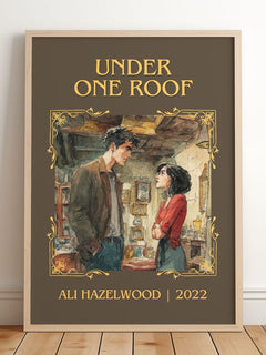 Under One Roof Classic Book Art Print by Ali Hazelwood – framed print leaning on a wooden floor