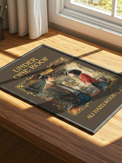 Under One Roof Classic Book Art Print by Ali Hazelwood – print on a sunlit desk